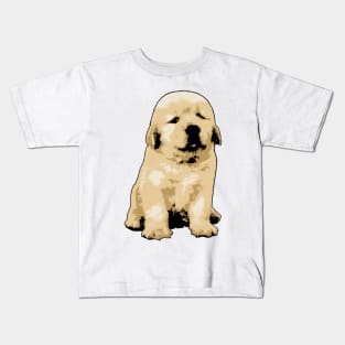 Precious Golden Retriever Puppy Vector Art Kids T-Shirt